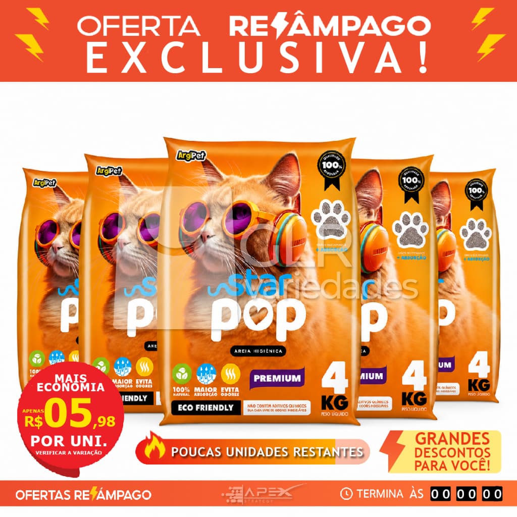 20kg atacado areia sanitaria higienica Starpop super premium argila ecologica absorvente para gatos