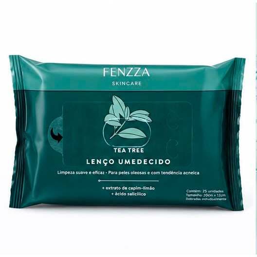 Toalha Umedecida Facial Fenzza Tea Tree | Limpeza Facial | Remove Maquiagem e Impurezas