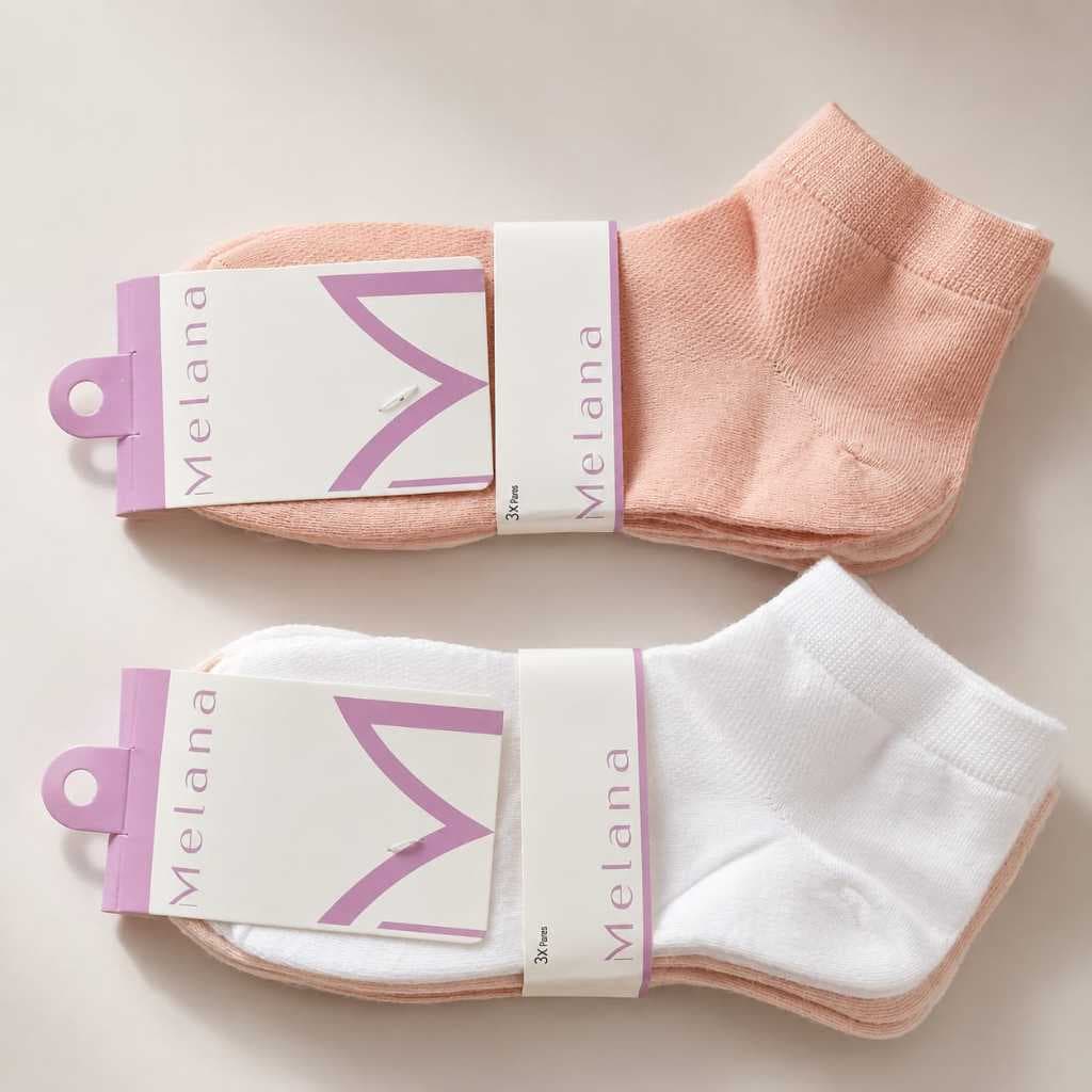 Meias feminina cano curto tamanho 34/39 com 3 pares bonitas elegantes