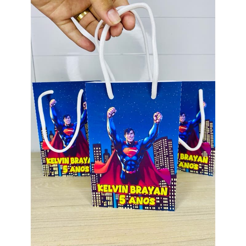 Sacolinhas Personalizadas Tema Superman | Kit Festa | Aniversário de criança | Lembrancinhas | Mimos