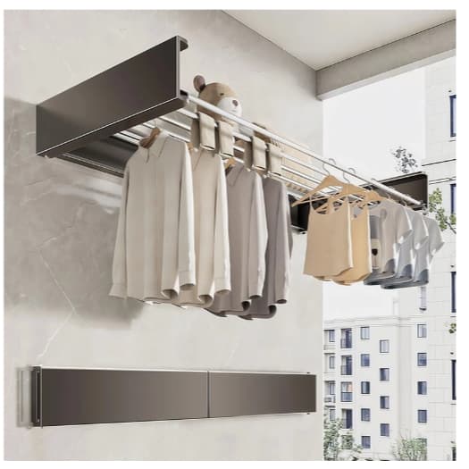 Varal Retratil Parede 80CM Magico Estendedor De Roupa Apartamento