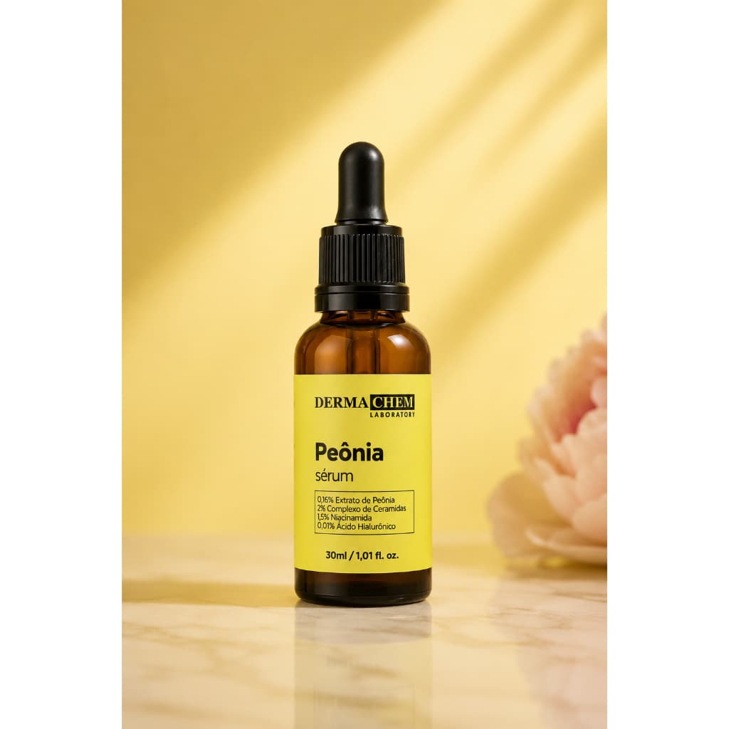 Sérum Facial de Peônia Anti-Idade Firmeza Hidratação Rosto 30ml Dermachem