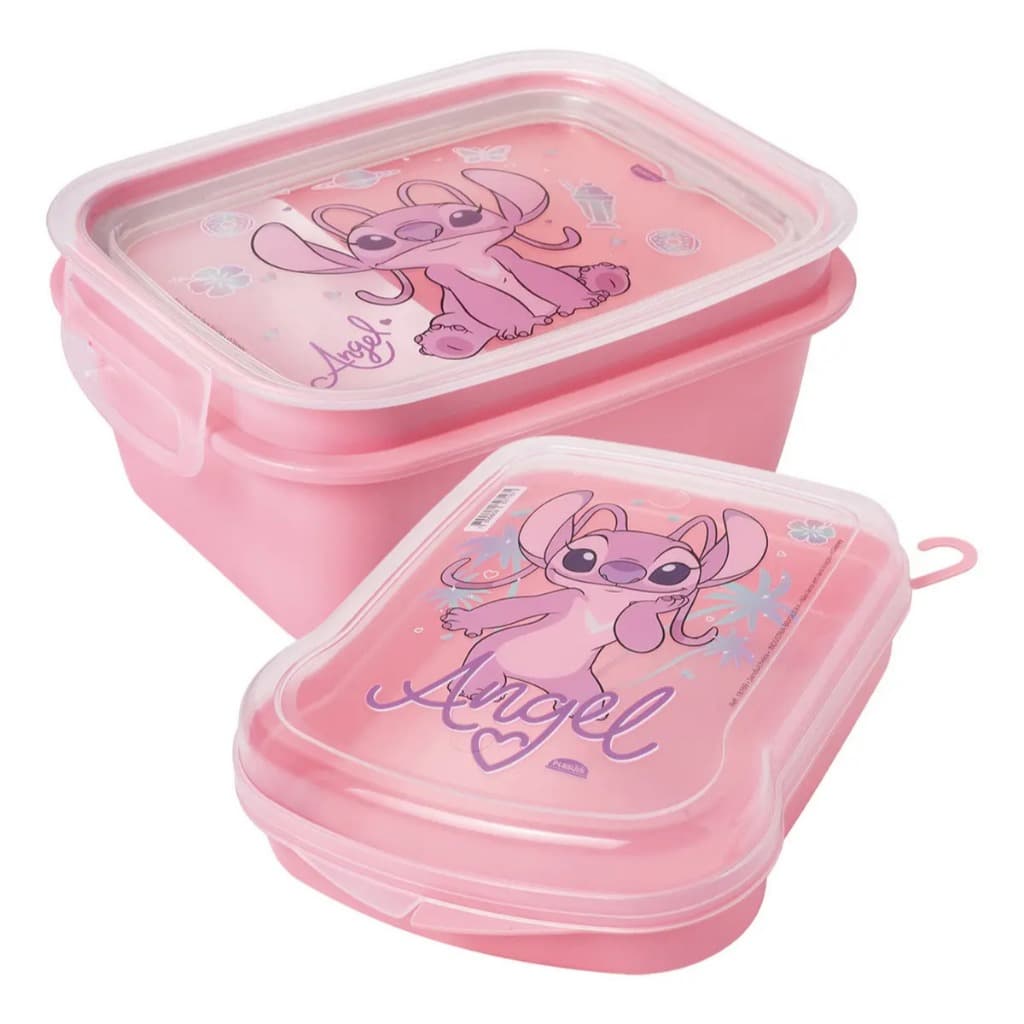 Marmita Hermética 630ml E Porta Lanche Ou Sanduiche Kit Lancheira Escolar Infantil
