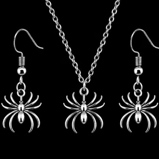 Conjunto Colar e Brincos Aranha Delicado