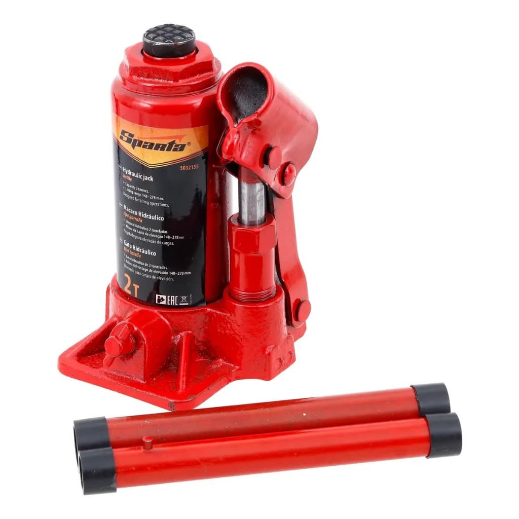 Macaco Hidraulico Tipo Garrafa 2t Elevacao 148-278mm Sparta