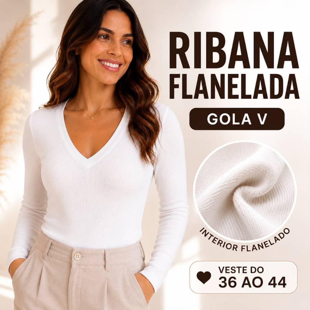 Blusa Térmica Feminina Peluciada Gola V Segunda Pele Blusa Têrmica Flanelada Termica Inverno Manga Longa