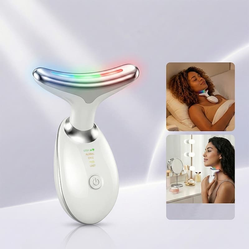 Massageador Facial LED com Vibração e Microcorrente