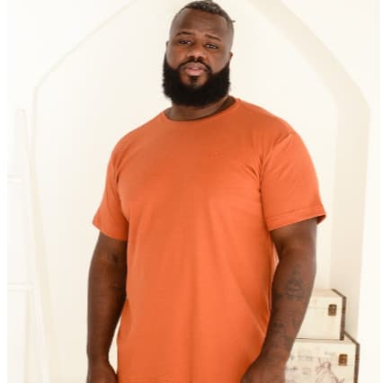 Camiseta Masculina Canelada Plus Size Lisa