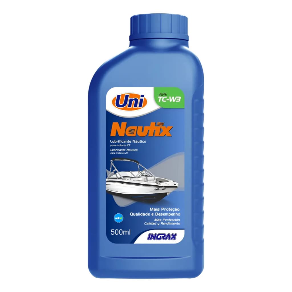 Óleo Náutico Motor De Popa 2 Tempos Uni Nautix Tcw-3 500ml