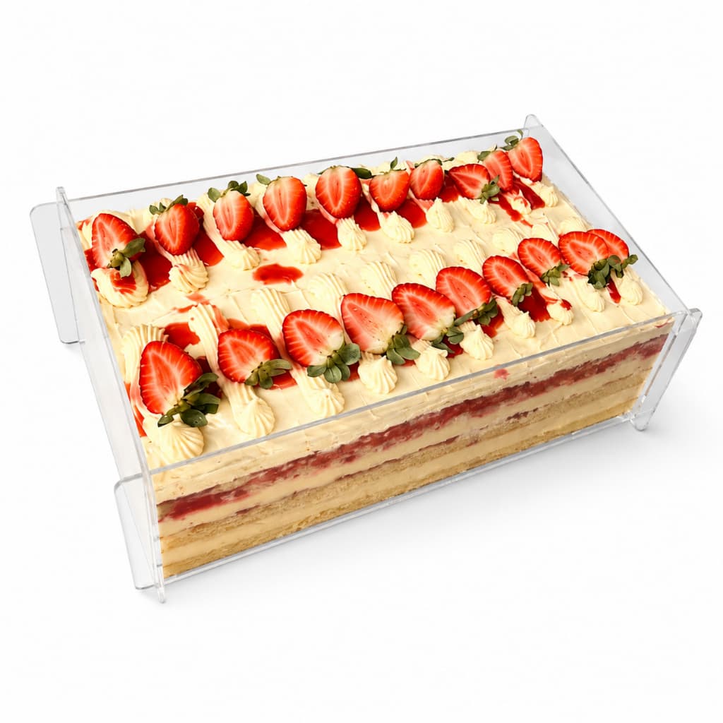 Forma Slice Cake Forma Em Acrílico Retangular 30x20x10cm Profissional Festival De Fatias