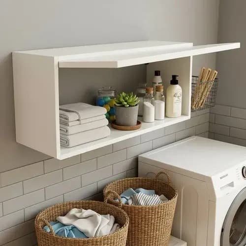 Armário De Parede Com 1 Porta Móvel Organizador Suspenso Multiuso Cozinha 100% Mdf
