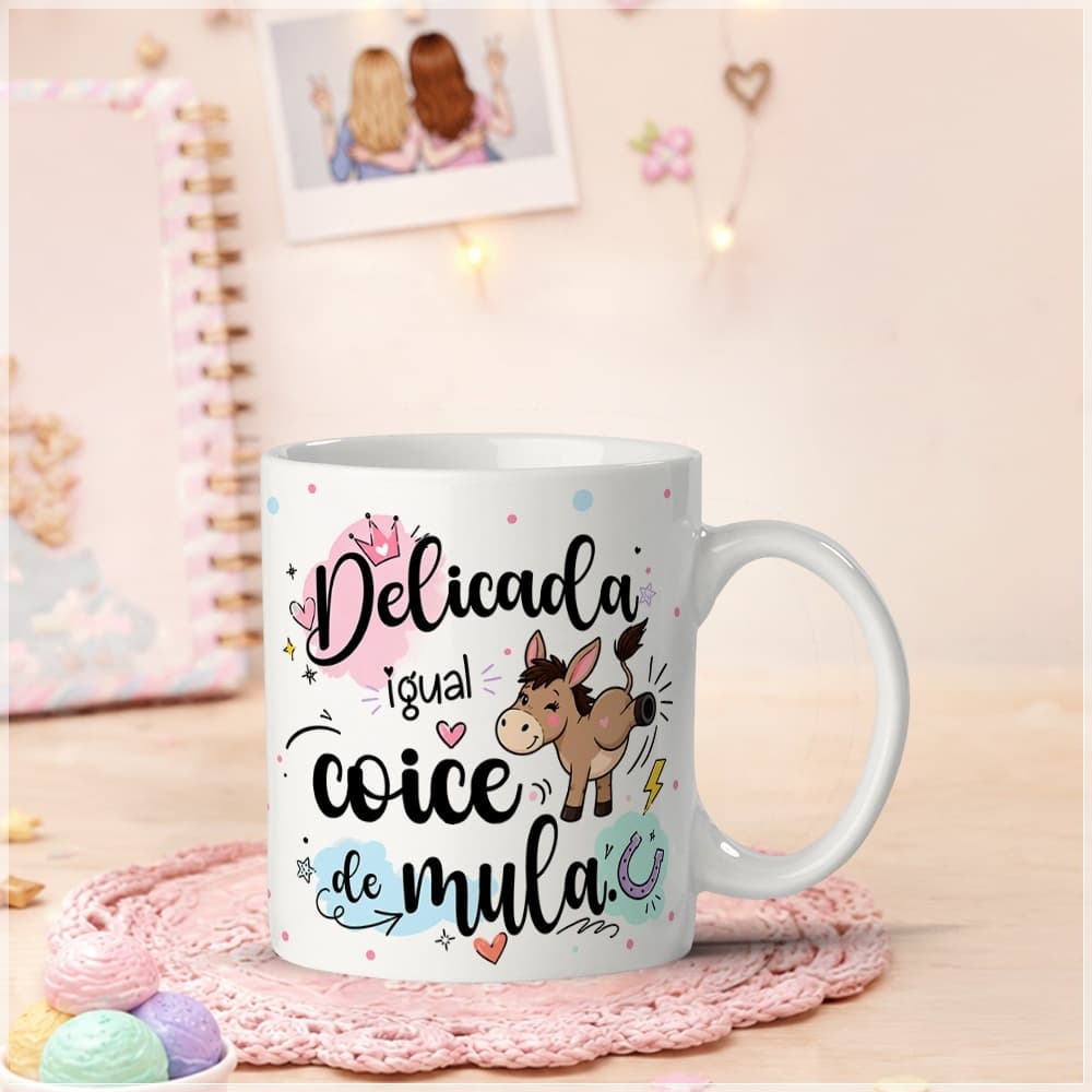 PROMOÇÃO - Caneca cerâmica | Presente Criativo Engraçado Amizade Personalizada 325ml