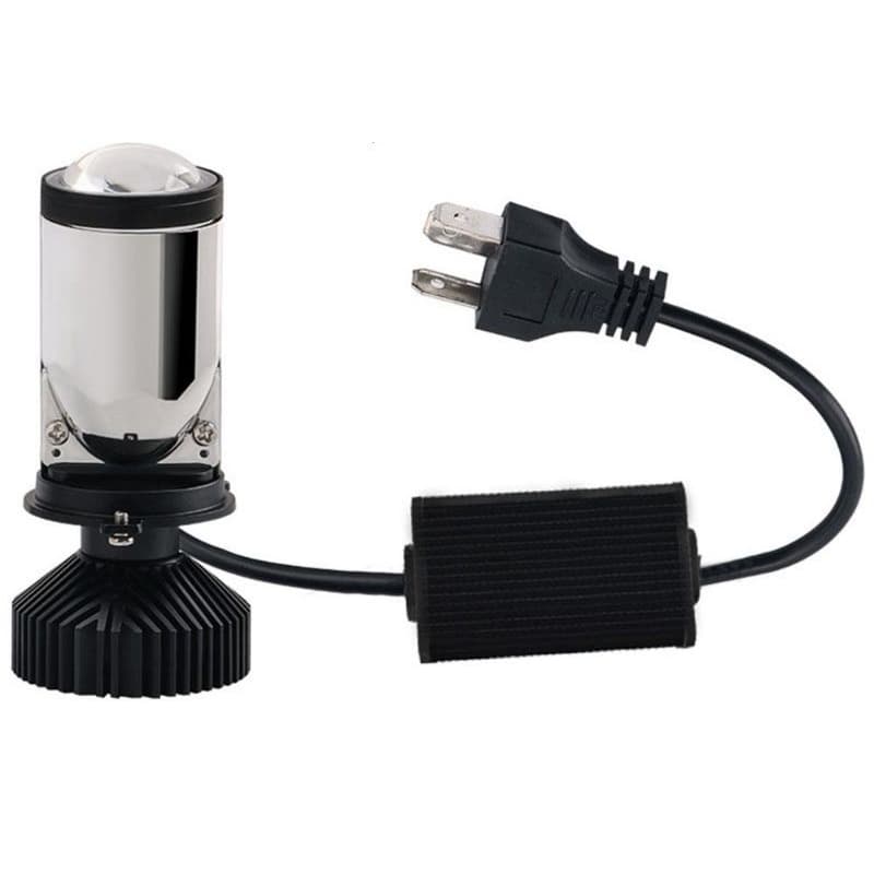 Lâmpada Super Led H4 para Motos 6000k Mini Projetor - 1 UNIDADE - Leia.