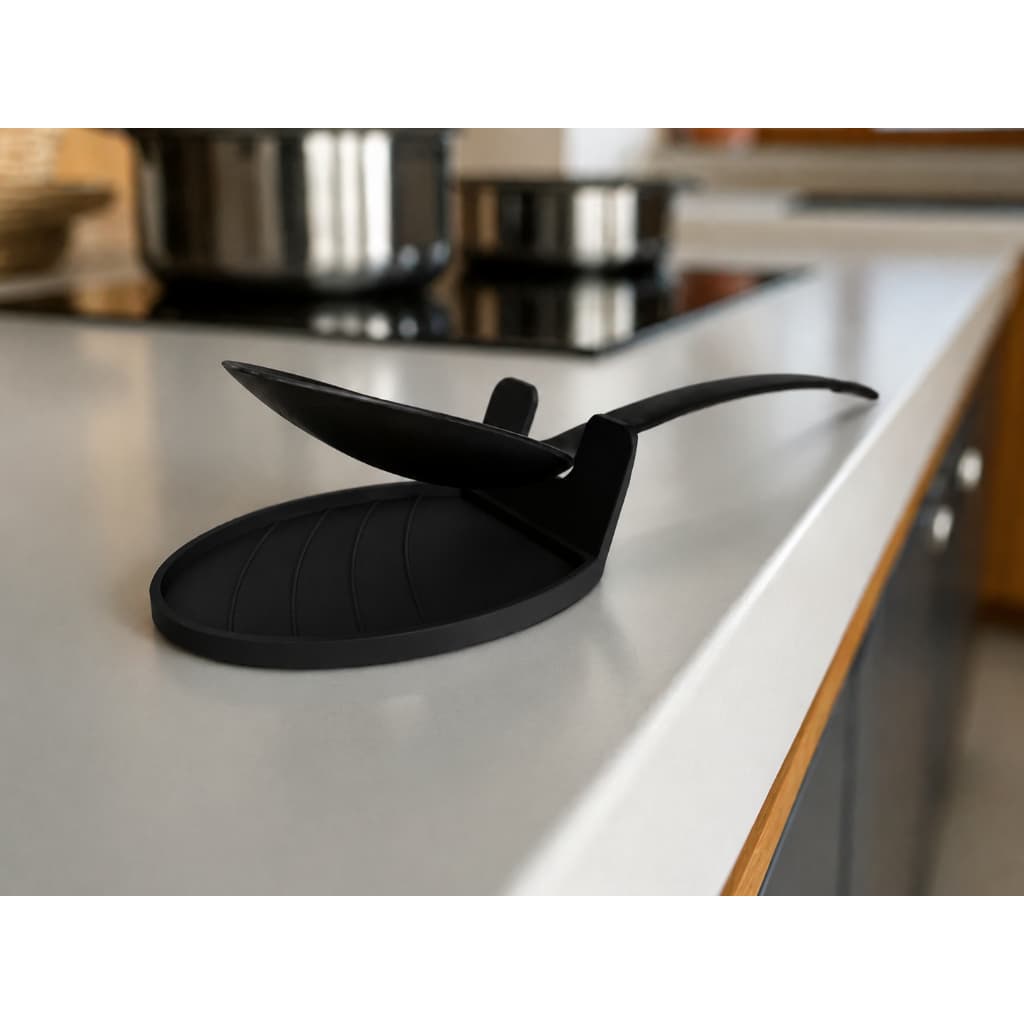 Descanso para Colher em Formato de Folha | Suporte para Utensílios de Cozinha Prático e Moderno
