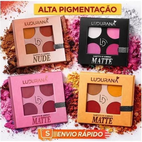 Mini Quarteto De Sombras Ludurana(Coloridas Claras Nude Matte)--B00240
