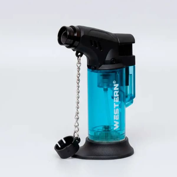 Mini Maçarico Portátil Recarregável Com Base Chama Ajustável