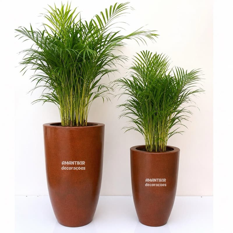 Kit 2 Vasos para plantas Decorativo Reciclável Polielitileno Moderno  - PP e P - Ref.143 - 144
