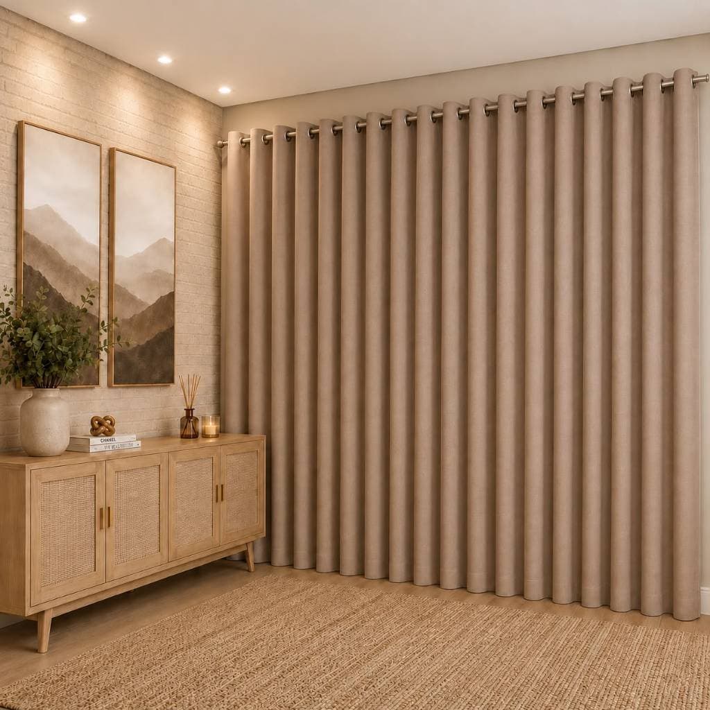 Cortina Blackout Sala Quarto 3,00x2,30m 100% Blecaute Anti-Térmica Corta Luz Tecido Luxo Premium