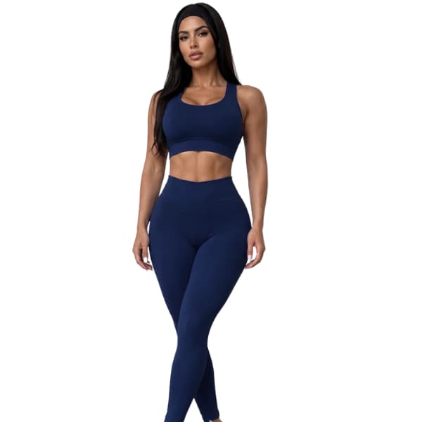 Conjunto Academia Feminino Top E Calça Legging Treino Fitness Luxo