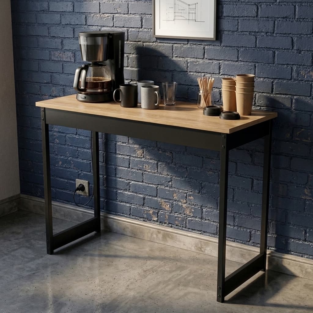 Mesa Aparador 90cm Madeira MDP Ideal para Cantinho do Café Gourmet