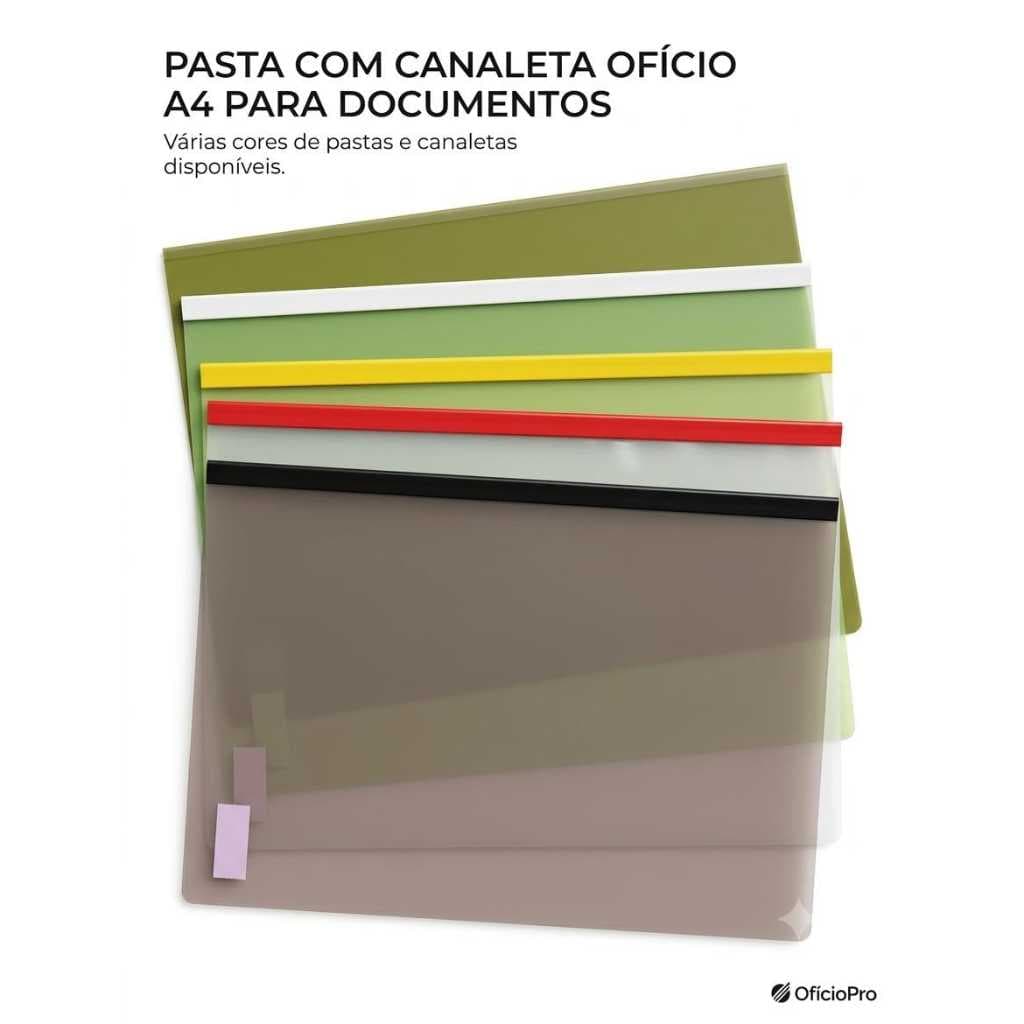 PASTA A4 CANALETA INTER PAPER KIT COM 8 PECAS 31X22CM CORES DIVERSAS