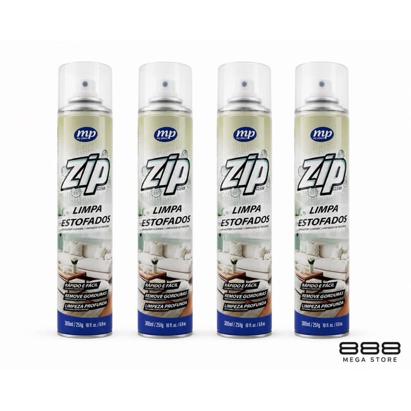 Limpa Estofados Espuma Limpa a Seco Zip Clean Spray Perfumado 300ml