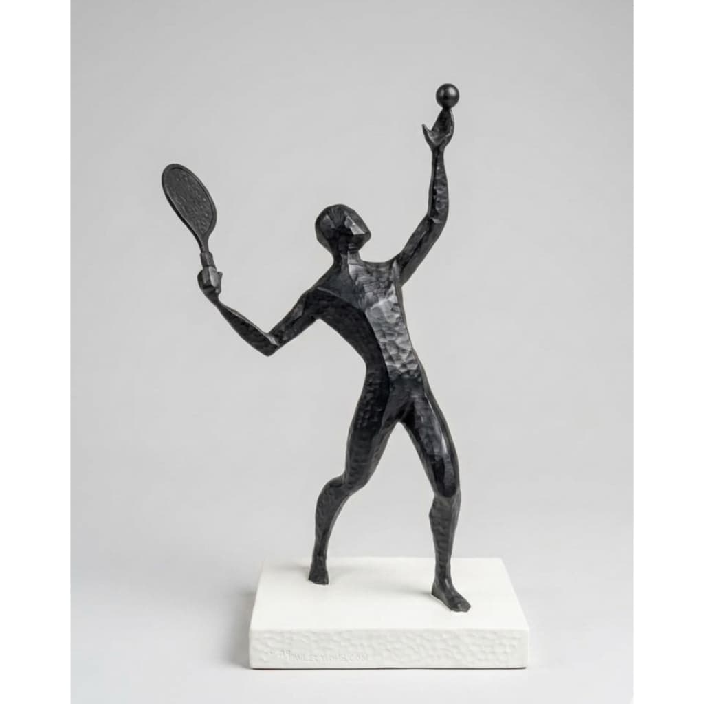 Estátua Atleta de Tennis Decorativa | Escultura Moderna/Troféu tenista