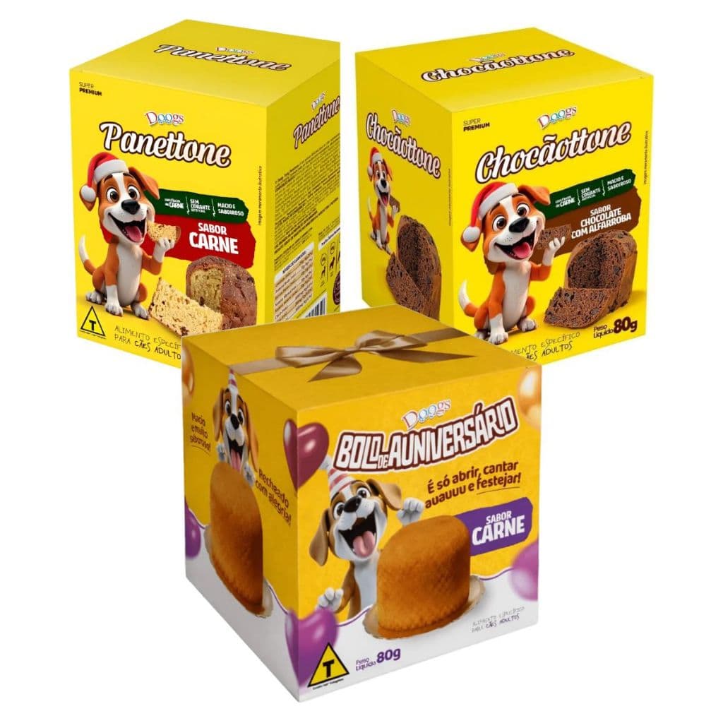 Bolo de Aniversário para Cães Doogs 80g – Celebre com sabor, amor, carinho e segurança  Ele vai amar