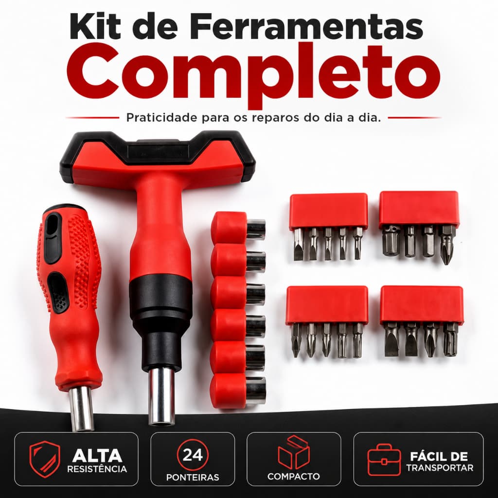 Kit Jogo Chave Completo Ferramentas Versáteis Alta Qualidade