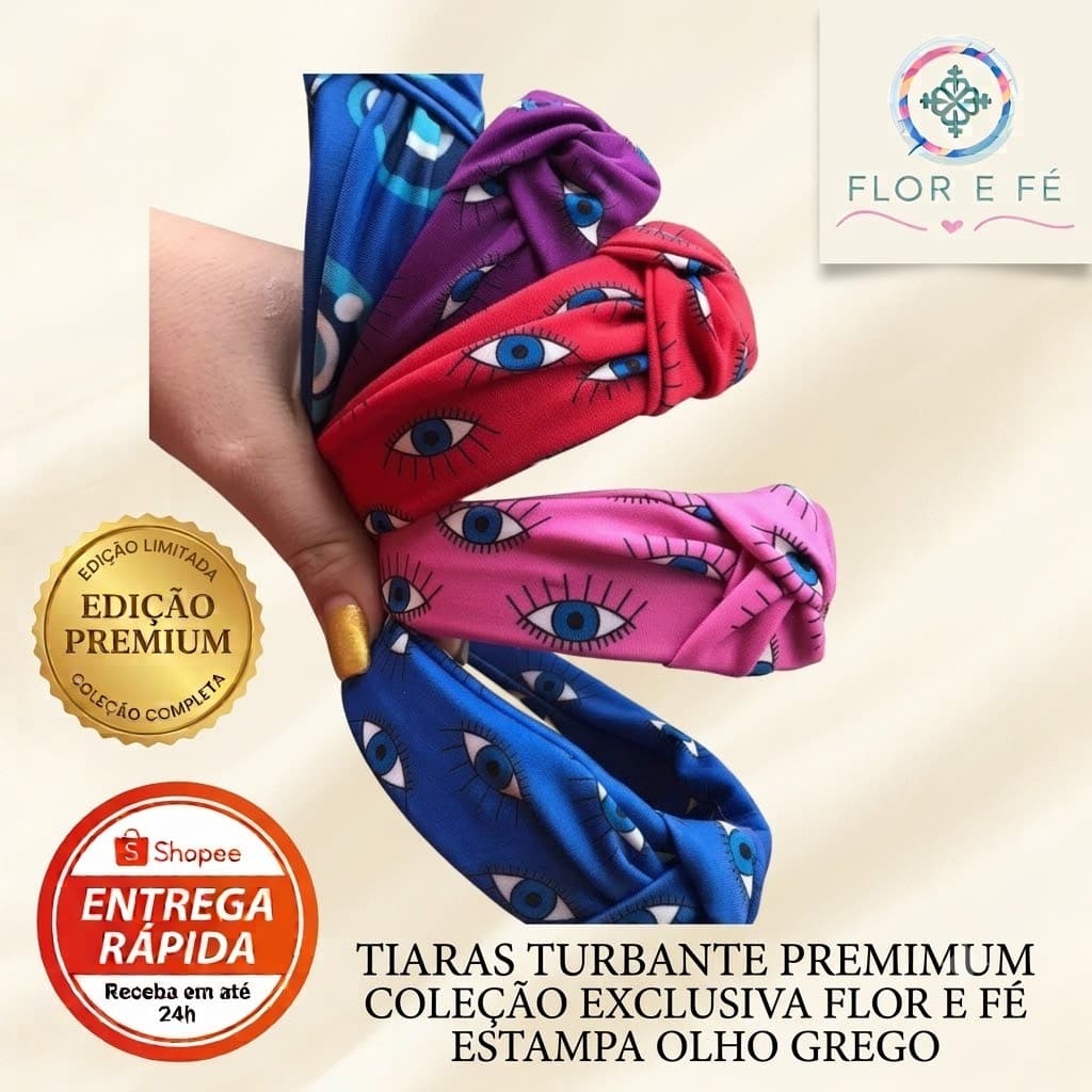 Tiara turbante de nó olho grego -001