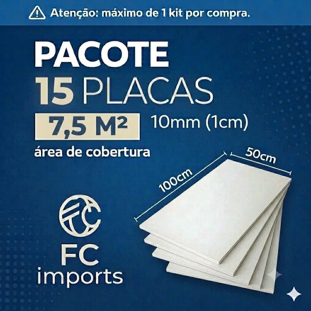 Placas Isopor Kit 10 mm C/15 Unidades