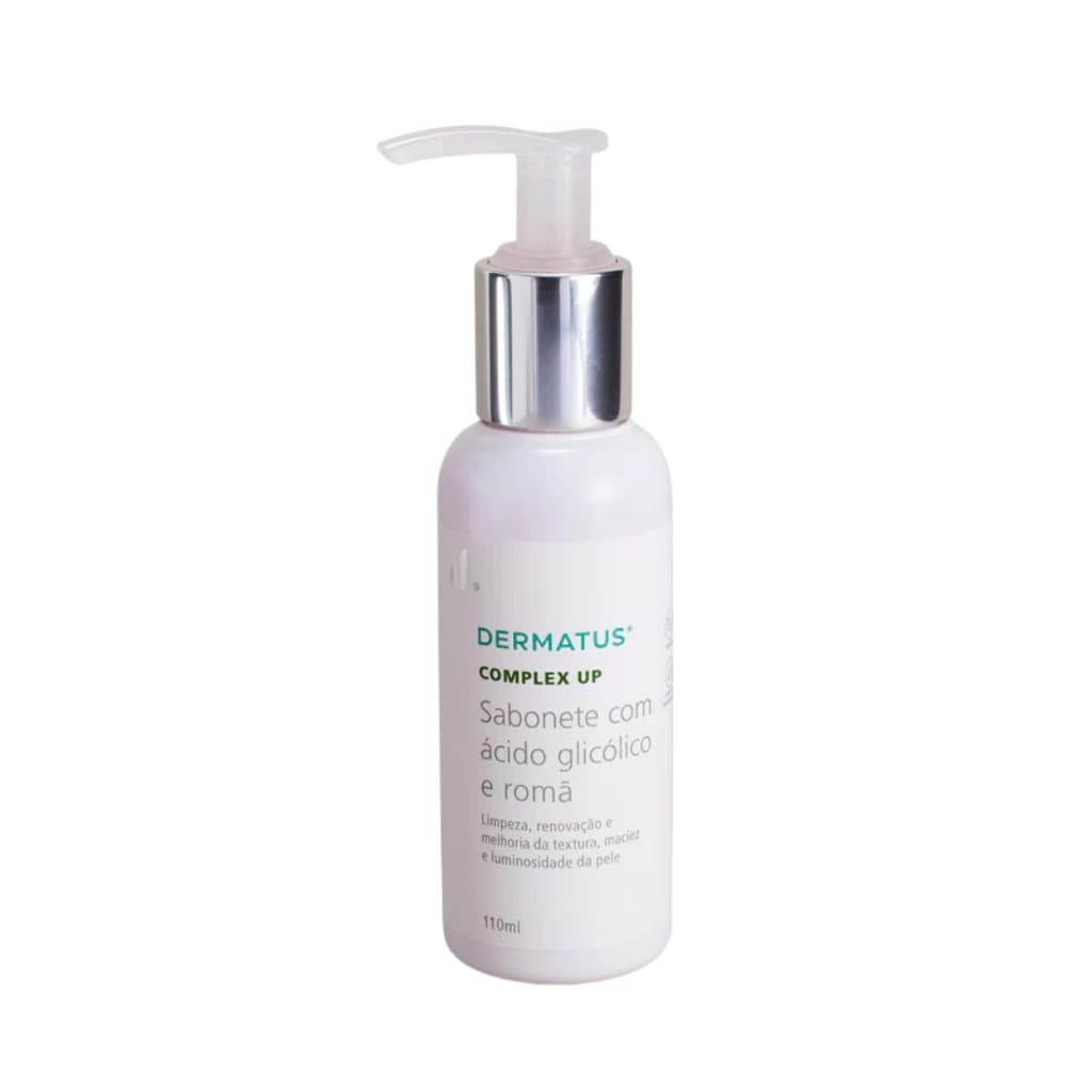 Complex Up Sabonete com Ácido Glicólico e Romã Peles maduras e desvitalizadas Rosto limpeza e higiene de pele Dermatus