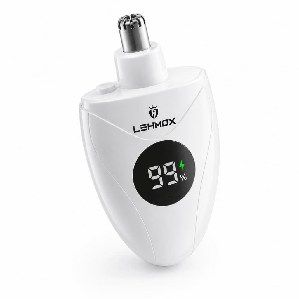 Aparador de Pelo no Nariz Recarregável USB Display LED Branco Cabeça Protegida Portátil Viagem
