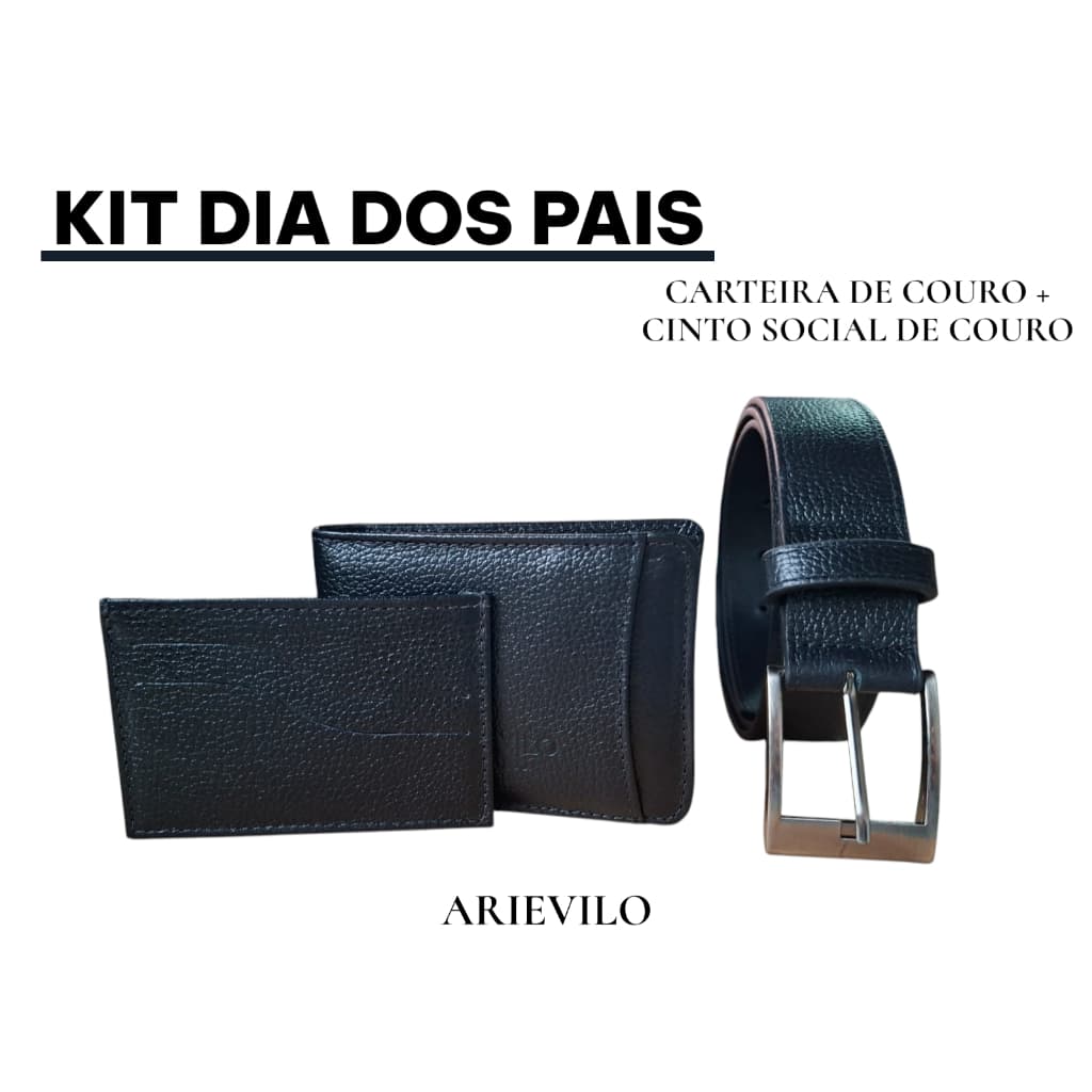KIT PRESENTE DE DIA DOS PAIS CARTEIRA E CINTO SOCIAL MASCULINO