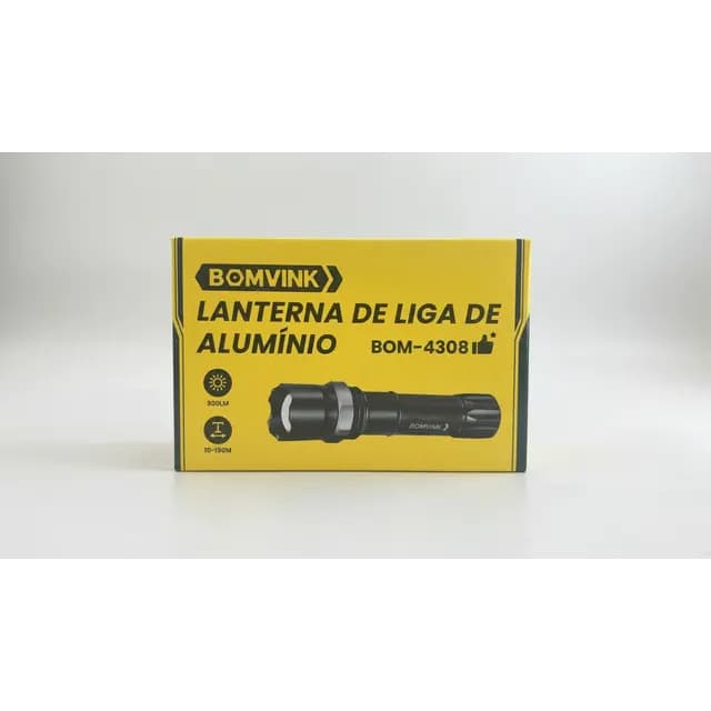 Lanterna LED de Liga de Alumínio 300LM 10-150M Bomvink BOM-4308