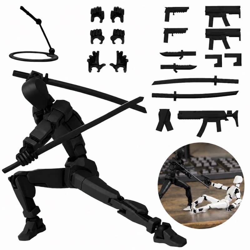 Boneco Dummy 13 Articulado Kit 3D Presente Criativo Crianças Artistas Anatomia Stop Brinquedo