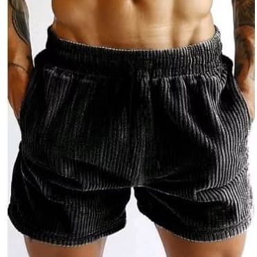 Bermuda Shorts Masculina Cotelê Texturizada Masculina Com Cordão