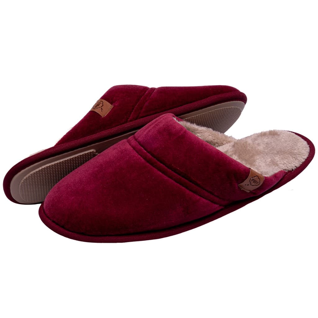 Pantufa Feminina de Pelúcia Plush Puff Flexível Macia Confortável Anatômica para Inverno