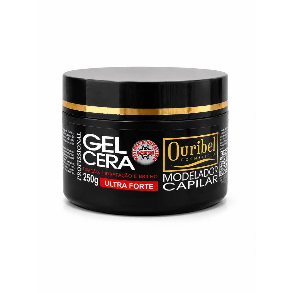 Gel Cera Capilar Ouribel Ultra Forte 250g Modelador Acabamento Penteados Fixação Hidratação e Brilho