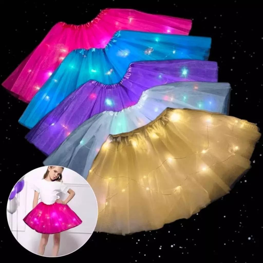 Saia Tule LED 30cm 40cm Carnaval Festa Fantasia Diversas Cores - SAIALEDLISA SAIALEDEST