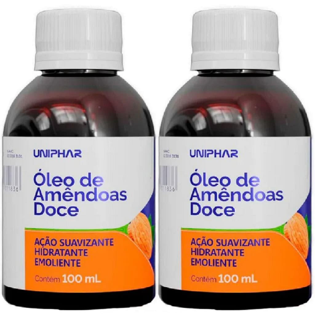 Kit 2 Óleo de Amêndoas Doce 100 ml UNIPHAR