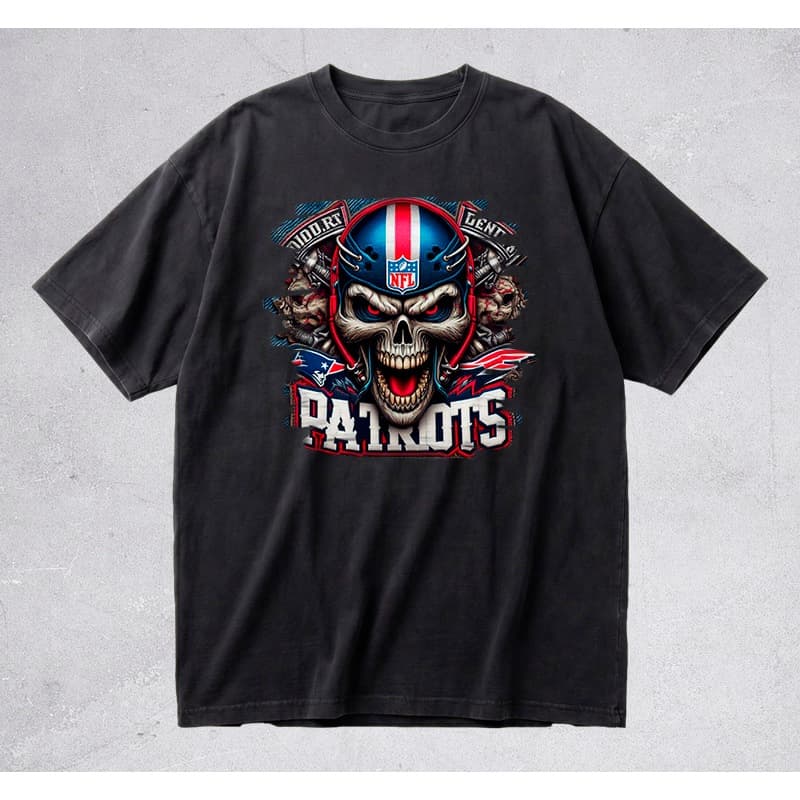 Camiseta Oversized Time da NFL Patriots 100% Algodão Unissex