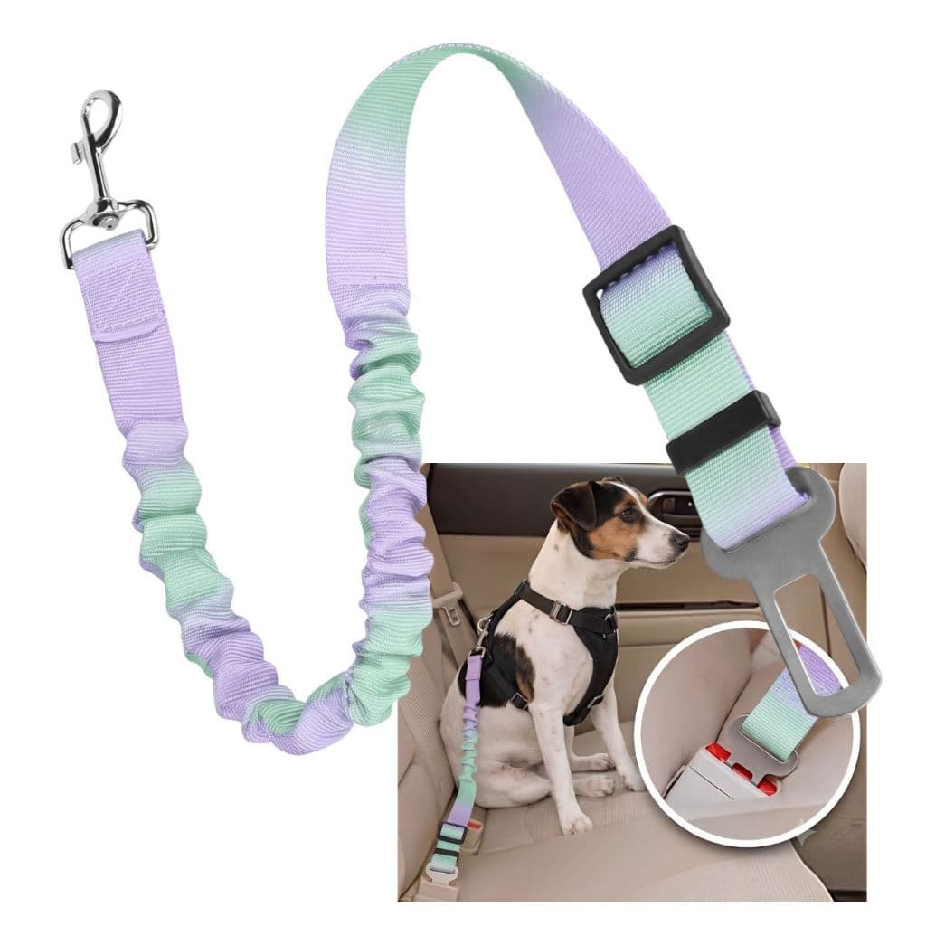 Cinto de Segurança para Cachorro Cão Gato Pet Carro Ajustável Extensível Elástico Guia Trava Automotiva