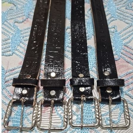 Cinto Masculino em Couro 100% Legítimo com Fivela de Aço Polido