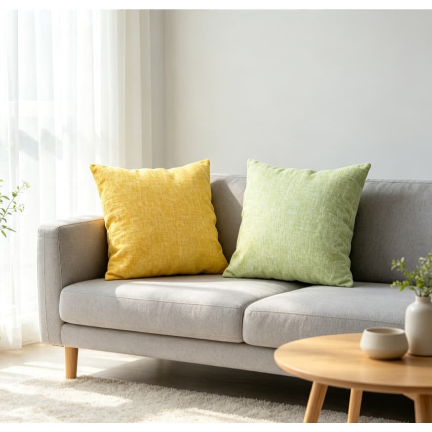 Almofada Decorativa Estilo Linho Texturizada Nórdica, Diversas Cores 40x40cm Para Sofá e Quarto Decoração Casa