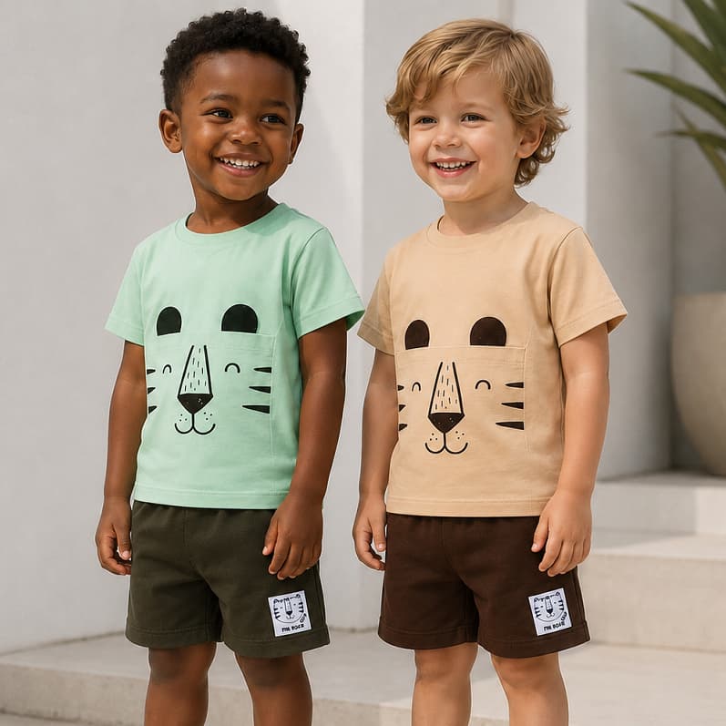 Conjunto Infantil Menino de Verão | Conjunto Infantil De Verão de Menino | Conjunto Infantil Menino Tamanho 01 ao 03