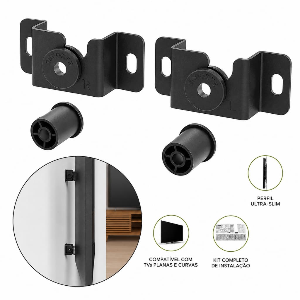 Suporte Tv Universal Fixo Para Televisão e Monitor Smart TV LED LCD 4K Parede Painel 10" a 85" Polegadas