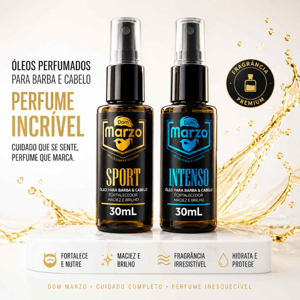 Óleo Para Barba & Cabelo Hidratante Perfume 30ml Dom Marzo
