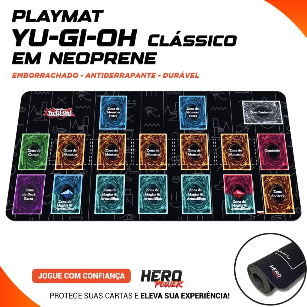 Playmat Yugioh Neoprene | Clássico | TCG | Mousepad Grande