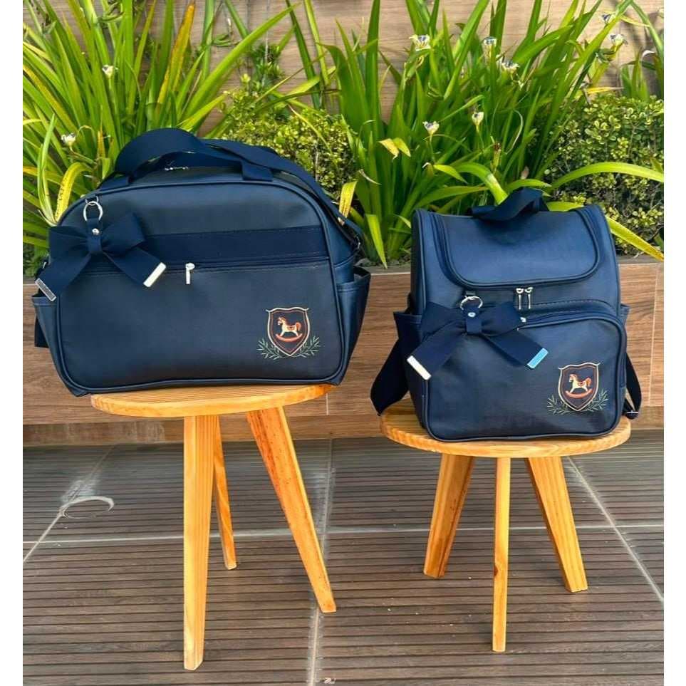 bolsa maternidade kit 2 peças bolsa e mochila love